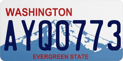 WA license plate AYQ0773