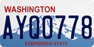 WA license plate AYQ0778