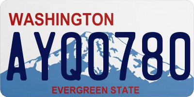 WA license plate AYQ0780
