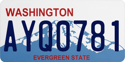 WA license plate AYQ0781