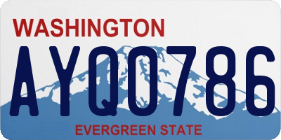 WA license plate AYQ0786