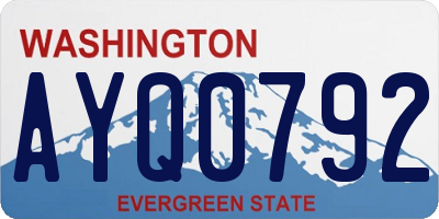 WA license plate AYQ0792