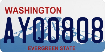 WA license plate AYQ0808
