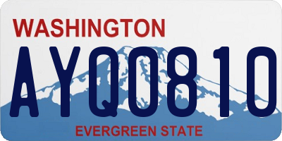 WA license plate AYQ0810