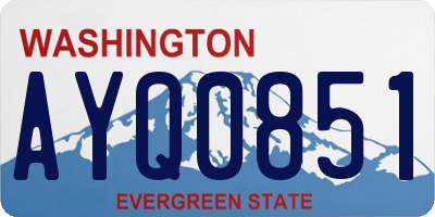WA license plate AYQ0851