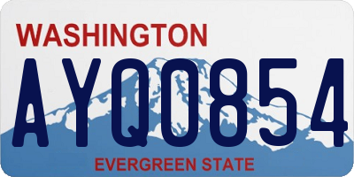 WA license plate AYQ0854
