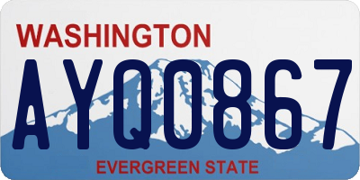WA license plate AYQ0867