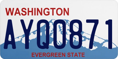 WA license plate AYQ0871