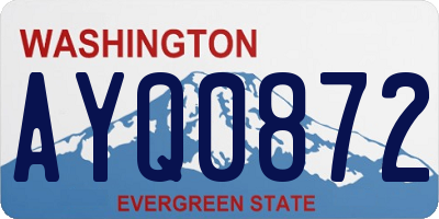 WA license plate AYQ0872
