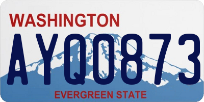 WA license plate AYQ0873