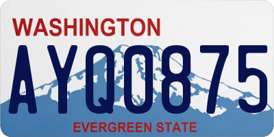 WA license plate AYQ0875