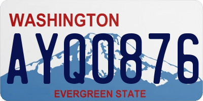 WA license plate AYQ0876