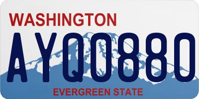 WA license plate AYQ0880