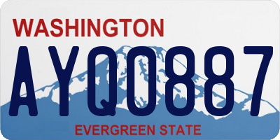 WA license plate AYQ0887