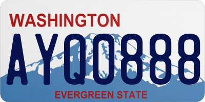 WA license plate AYQ0888
