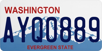 WA license plate AYQ0889