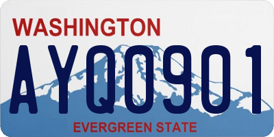 WA license plate AYQ0901