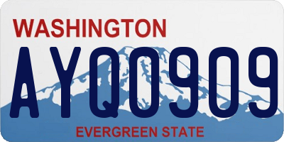 WA license plate AYQ0909