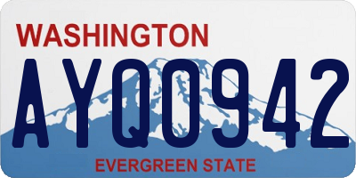 WA license plate AYQ0942