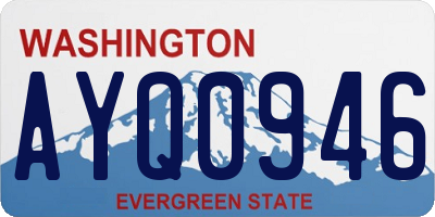 WA license plate AYQ0946