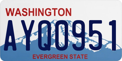 WA license plate AYQ0951
