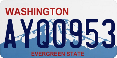 WA license plate AYQ0953