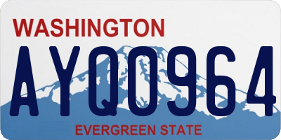 WA license plate AYQ0964