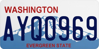 WA license plate AYQ0969