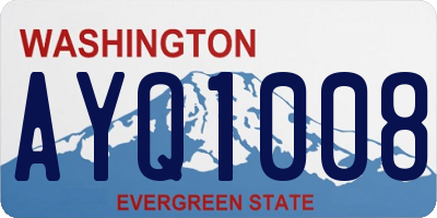 WA license plate AYQ1008