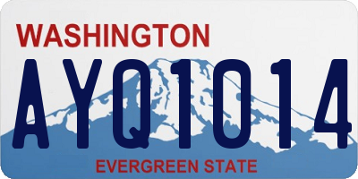 WA license plate AYQ1014