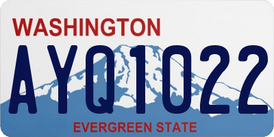 WA license plate AYQ1022