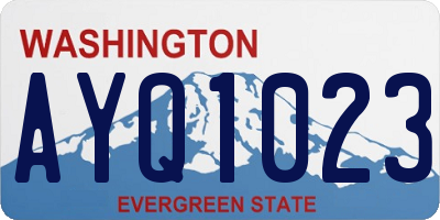 WA license plate AYQ1023