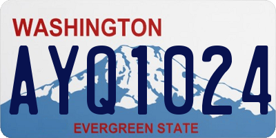 WA license plate AYQ1024