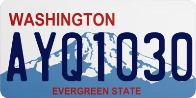 WA license plate AYQ1030