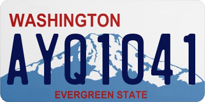 WA license plate AYQ1041