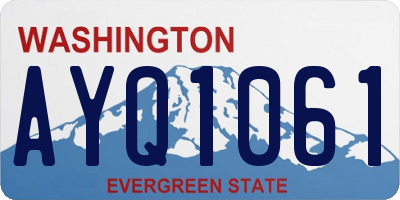 WA license plate AYQ1061