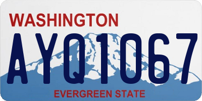 WA license plate AYQ1067