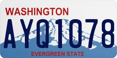 WA license plate AYQ1078