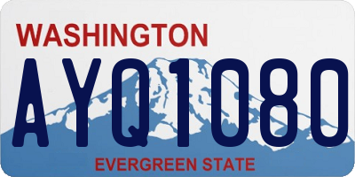 WA license plate AYQ1080