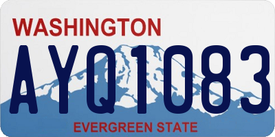 WA license plate AYQ1083