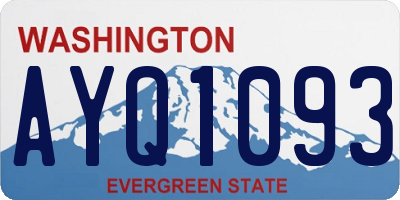 WA license plate AYQ1093