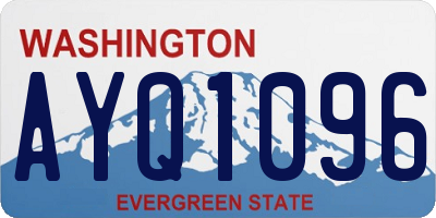 WA license plate AYQ1096