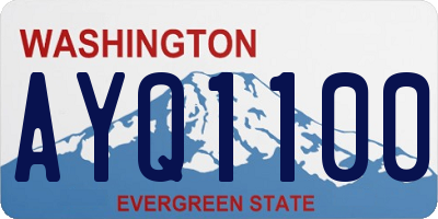 WA license plate AYQ1100