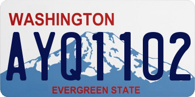 WA license plate AYQ1102
