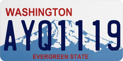 WA license plate AYQ1119