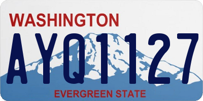 WA license plate AYQ1127