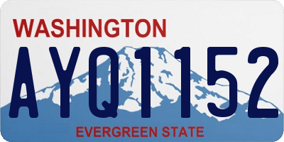 WA license plate AYQ1152