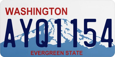 WA license plate AYQ1154