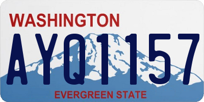 WA license plate AYQ1157