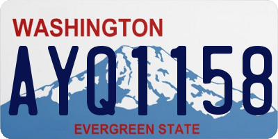 WA license plate AYQ1158